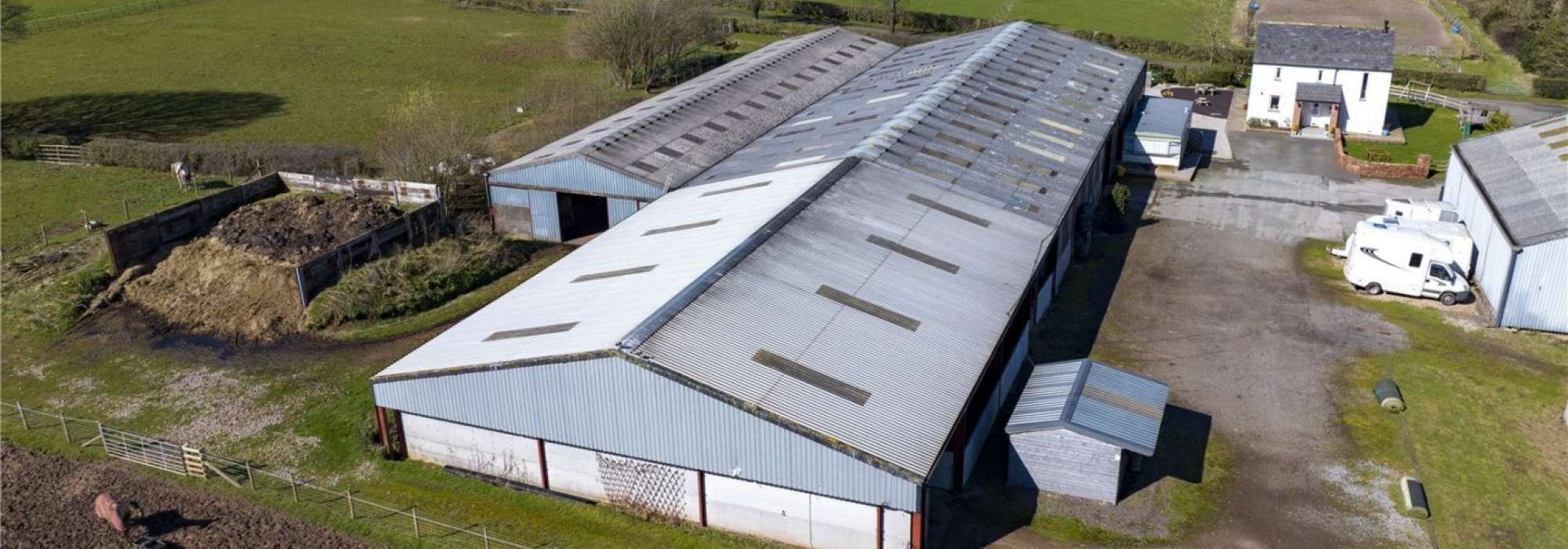 Ariel shot of Ivy House Stables