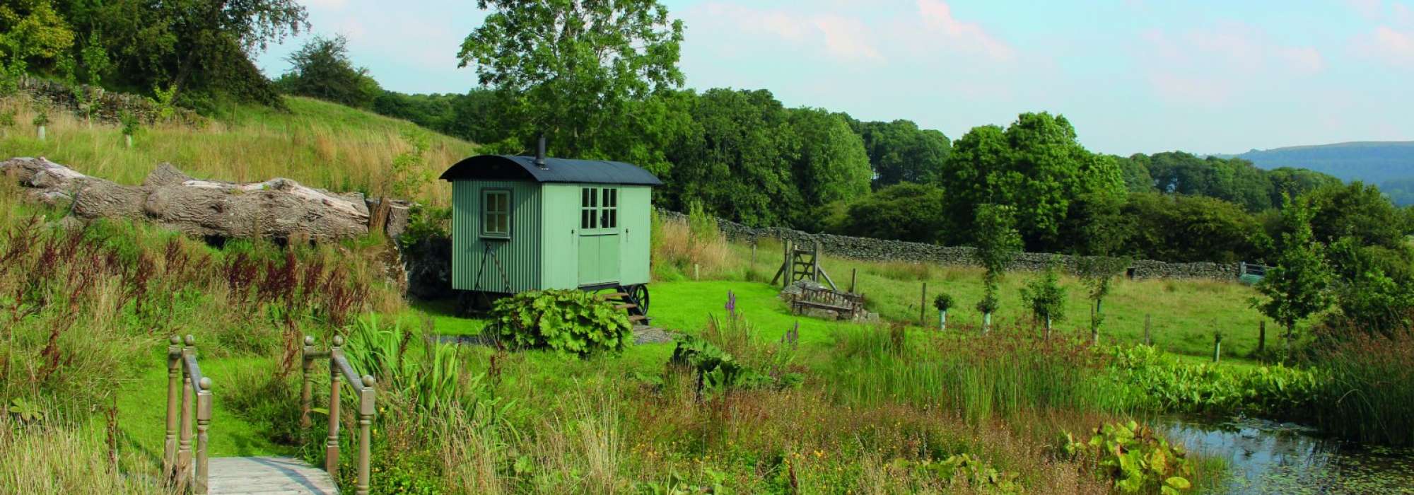 Farm diversification project of small shepherds hut accommodation on land