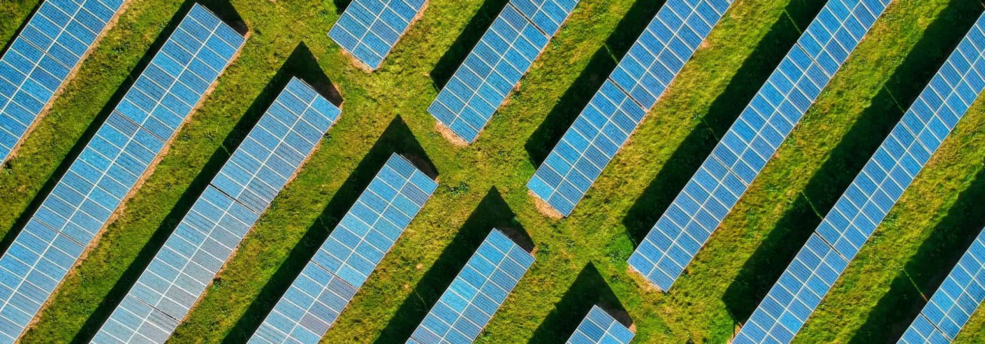 Solar panels on a farm building